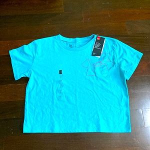 Girl’s Under Armor Crop Top Tee - NEW